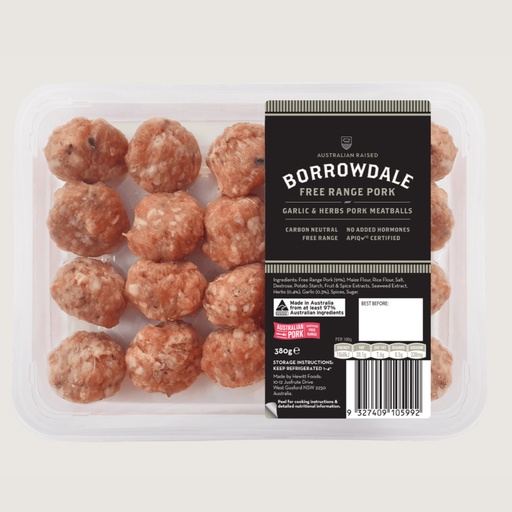 BORROWDALE 放養豬肉 | 認證放養蒜香香草豬肉丸