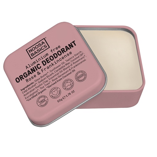 NOOSA BASICS | Deodorant Tin - Rose & Frankincense 50g