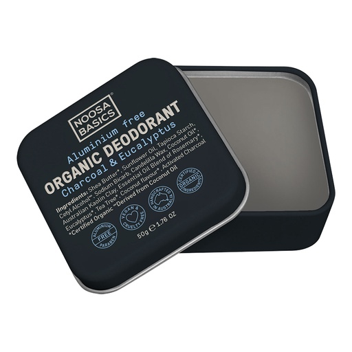 NOOSA BASICS | Deodorant Tin - Charcoal & Eucalyptus 50g