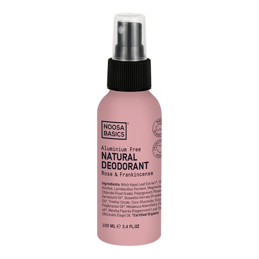 NOOSA BASICS | 自然除臭喷雾 - 玫瑰与乳香，100ml