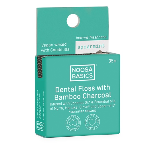NOOSA BASICS | 竹炭牙线 - 薄荷，35m
