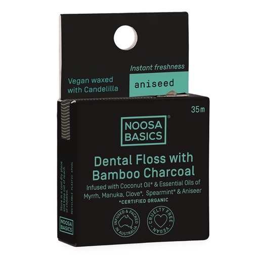 NOOSA BASICS | Dental Floss with Bamboo Charcoal - Aniseed, 35m