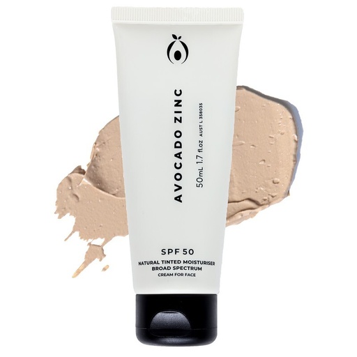 AVOCADO ZINC | SPF50 Natural Tinted Moisturiser Light - Medium 50ml
