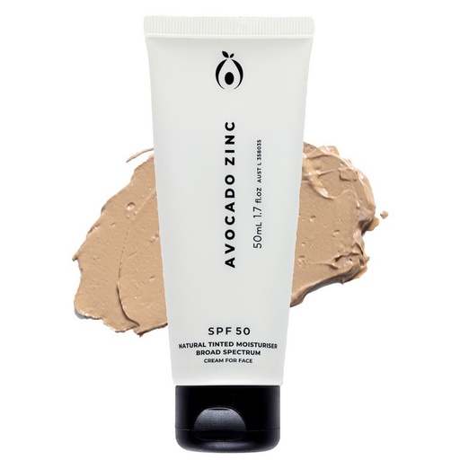 AVOCADO ZINC | SPF50 Natural Tinted Moisturiser Medium - Dark 50ml