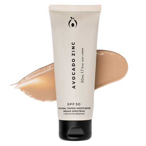 AVOCADO ZINC | SPF50 Natural Tinted Moisturiser Light 50ml