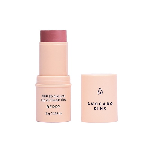 AVOCADO ZINC | SPF50 Natural Lip & Cheek Tint - Berry 9g