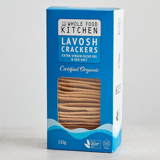 THE WHOLEFOOD KITCHEN | Certified Organic Lavosh Crackers Sea Salt 135g