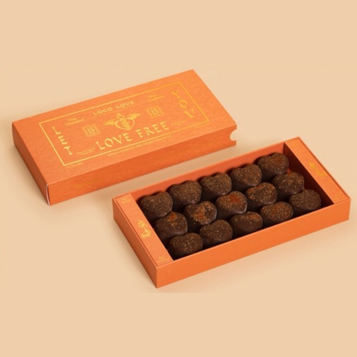LOCO LOVE VEGAN CHOCOLATES | Chilli Chocolate Hearts 330g