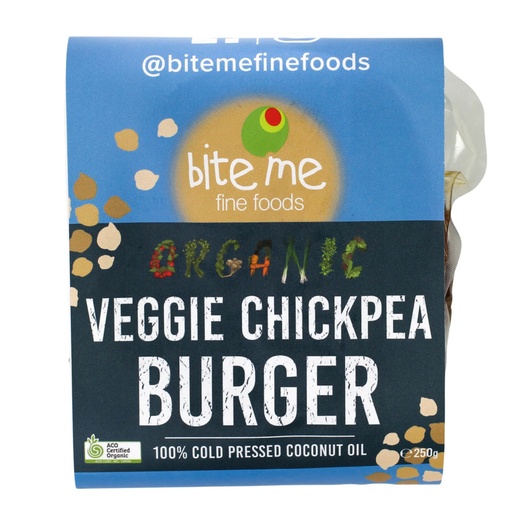 Bite Me｜有機蔬菜鷹嘴豆漢堡 - 250克