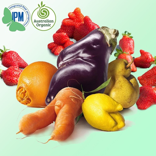 Slightly Blemished Seconds Box – Certified Organic / IPM Combo Fruit & Veg