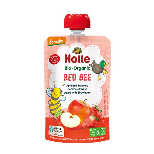HOLLE | 有机苹果与草莓果泥 100克