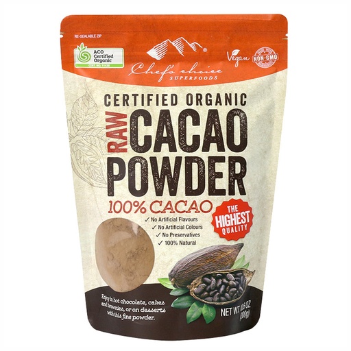 CHEF'S CHOICE | Raw Organic 100% Cacao Powder, 300g