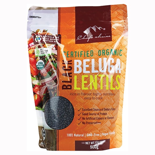 CHEF'S CHOICE | Organic Black Beluga Lentils 500g