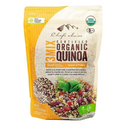 CHEF'S CHOICE | Organic 3-Coloured Mixed Quinoa, 500g