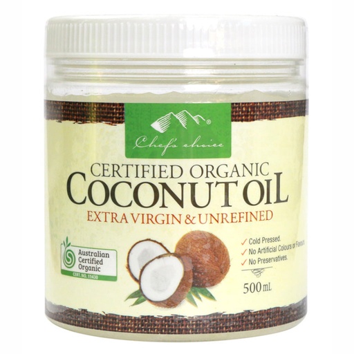 CHEF'S CHOICE | Organic Unrefined Coconut Oil, 500ml