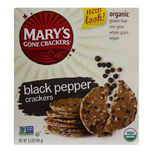 MARY'S GONE CRACKERS | Black Pepper 184g