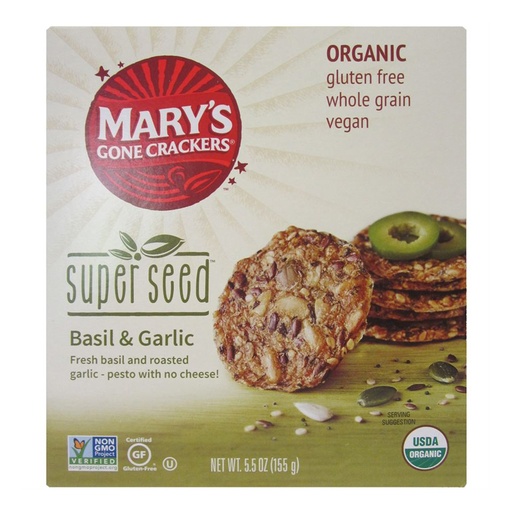 MARY'S GONE CRACKERS | Super Seed (Basil & Garlic) 155g
