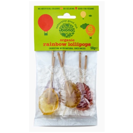BIONA ORGANIC | Lollipops, pack of 6