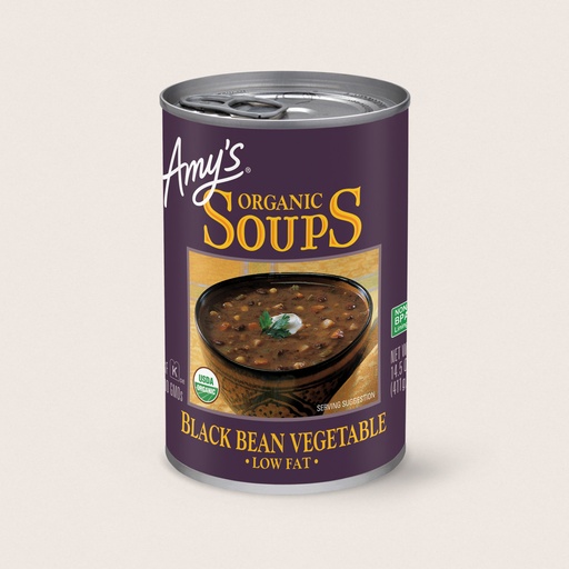 AMY'S KITCHEN | Black Bean Vegetable Soup 411g 【Certified Organic】