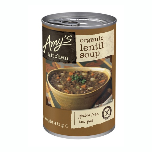 AMY'S KITCHEN | Lentil Soup 411g 【Certified Organic】