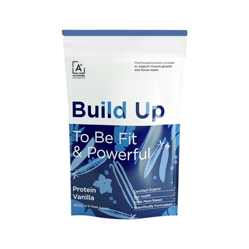 ACTIVATED NUTRIENTS | Certified Organic Build Up Vanilla Protein (To Be Fit & Powerful) 450g