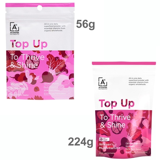 ACTIVATED NUTRIENTS | Organic Top Up Women's Superfood Multivitamin+ (To Thrive & Shine)