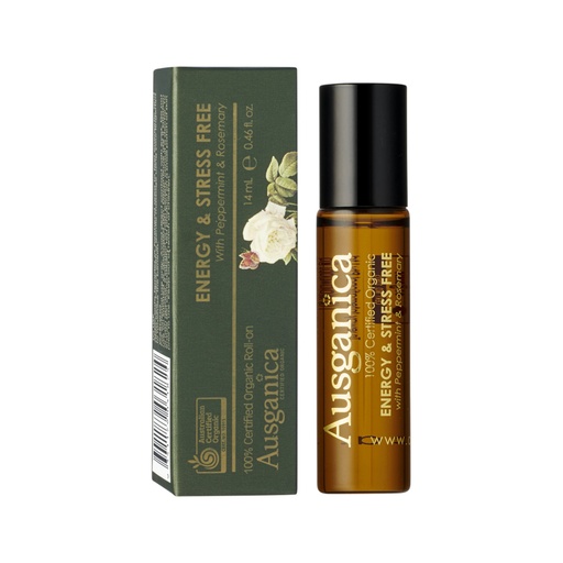 AUSGANICA | Organic Roll-On Energy & Stress Free with Peppermint & Rosemary 14ml
