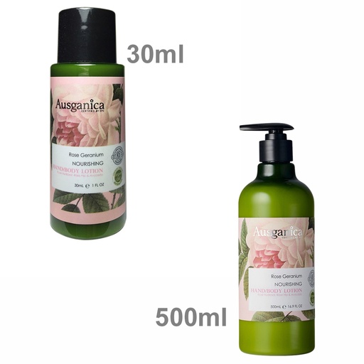 AUSGANICA | Organic Rose Geranium Nourishing Hand/Body Lotion