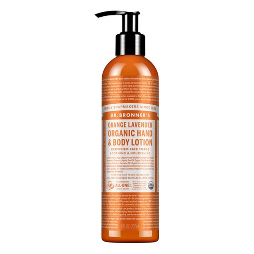 DR. BRONNER'S | Organic Hand & Body Lotion Orange Lavender, 237ml