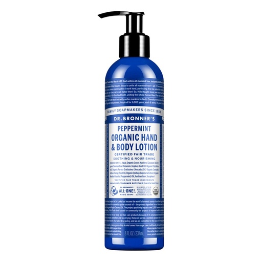 Dr. Bronner's 有機手部與身體乳液 薄荷 237毫升