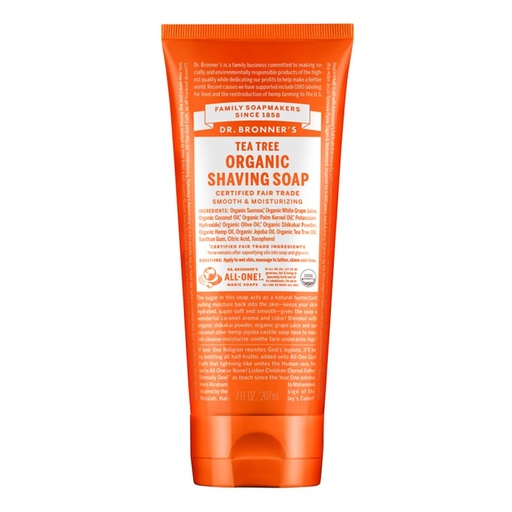 DR. BRONNER'S | Organic Shaving Soap Tea Tree, 207ml