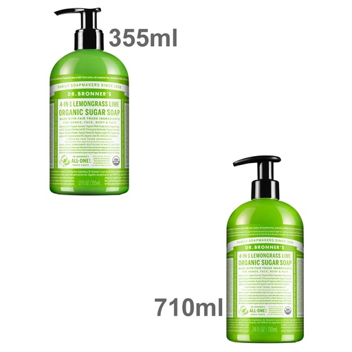 DR. BRONNER'S | Organic Sugar Soap 4-in-1 Lemongrass Lime (Pump)