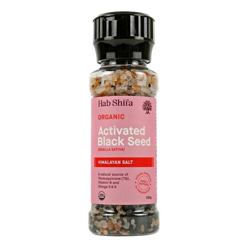 HAB SHIFA | Organic Activated Black Seed with Himalayan Salt Grinder 200g