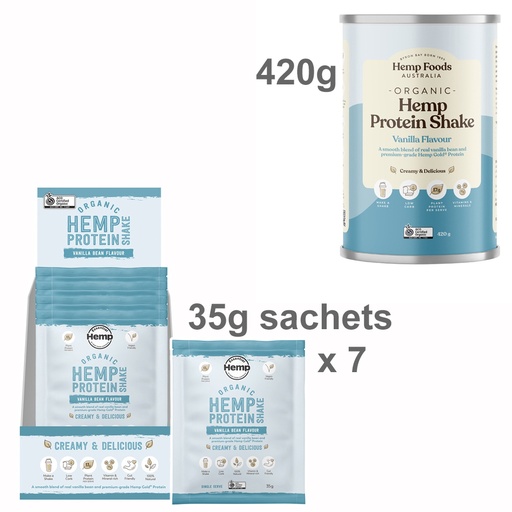 HEMP FOODS AUSTRALIA | Organic Hemp Protein Shake Vanilla Bean