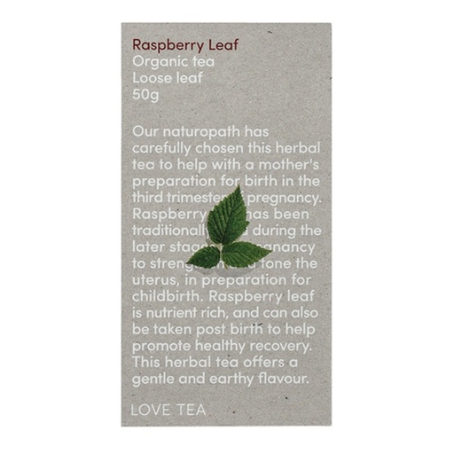 LOVE TEA | Organic Raspberry Leaf Tea Loose Leaf 50g