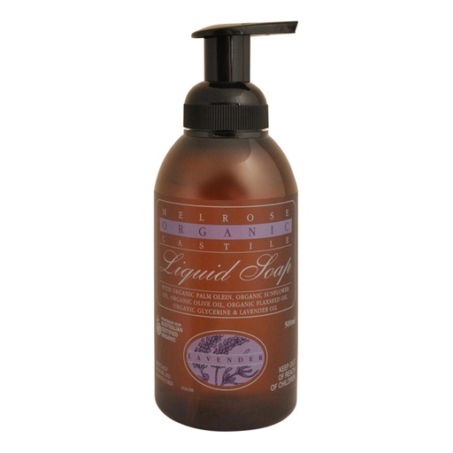 MELROSE | Organic Castile Liquid Soap Lavender Pump 500ml