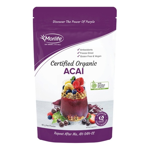 MORLIFE | Organic Acai Powder 80g