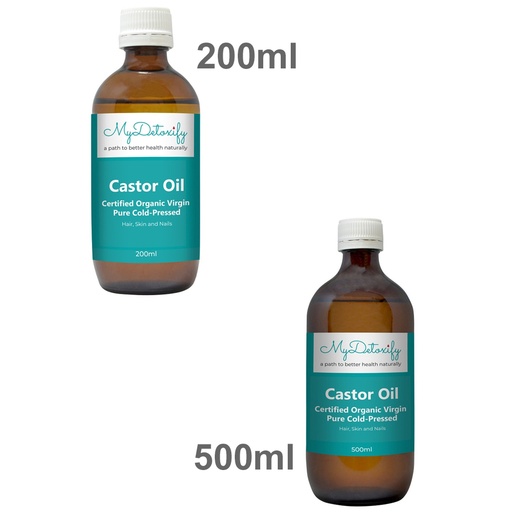 MYDETOXIFY | Certified Organic Virgin Pure Cold-Pressed Castor Oil