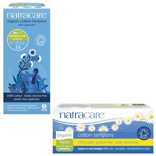 NATRACARE | 有機棉衛生棉條（附應用器），常規型，16片裝