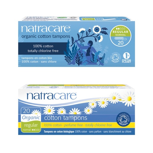 NATRACARE | 有機棉衛生棉條，常規型，20片裝