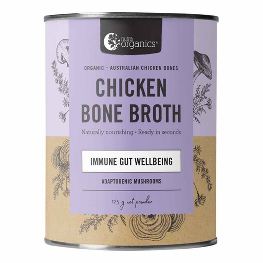 NUTRA ORGANICS | Organic Bone Broth Chicken Adaptogenic Mushrooms 125g