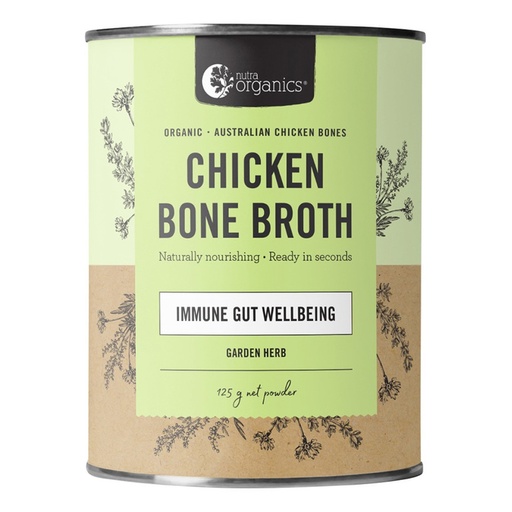 NUTRA ORGANICS | Organic Bone Broth Chicken Garden Herb 125g