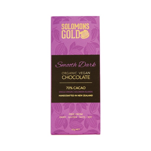 SOLOMONS GOLD | 有機純素絲滑黑巧克力 (70%可可) 55g