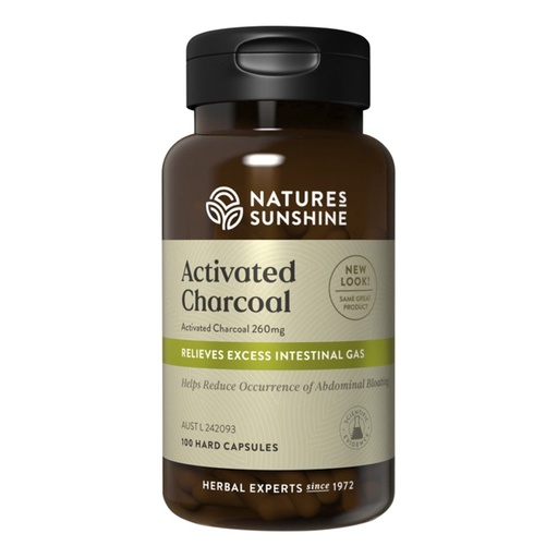 NATURE'S SUNSHINE | Activated Charcoal 260mg 100c