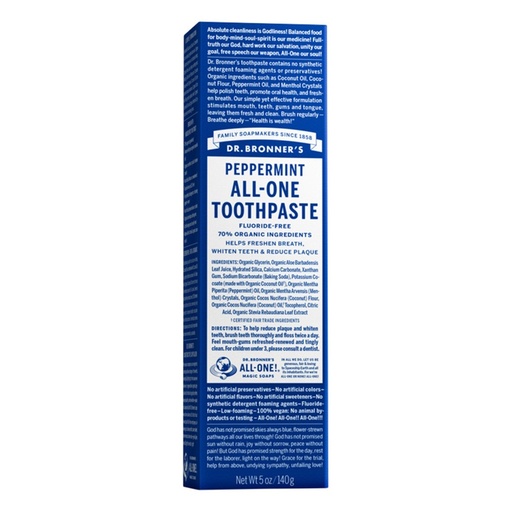 DR. BRONNER'S | Toothpaste (All-One) Peppermint 140g