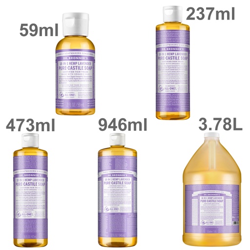 DR. BRONNER'S | 纯卡斯提尔液体皂（大麻 18合1）薰衣草