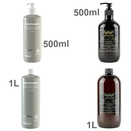 EUCLOVE | Hand Wash Lemongrass, Palmarosa & Cedarwood