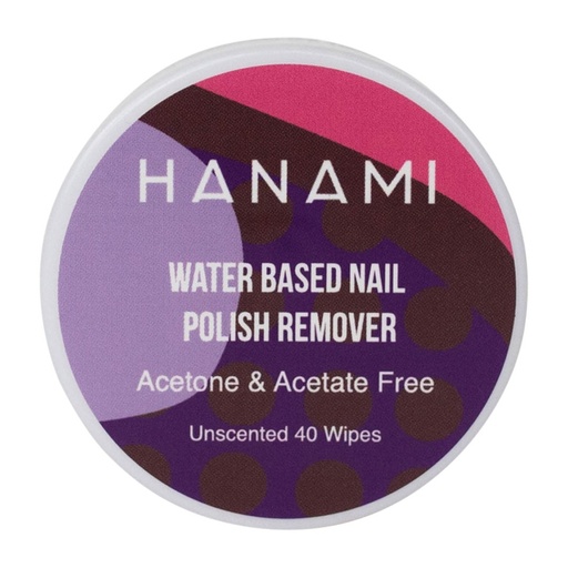 HANAMI | Nail Polish Remover Water Based Wipes Unscented 40 Pack