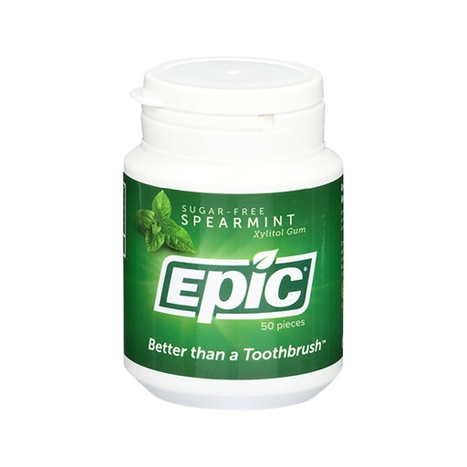 EPIC | Xylitol (Sugar-Free) Gum Spearmint, 50 Piece Tub