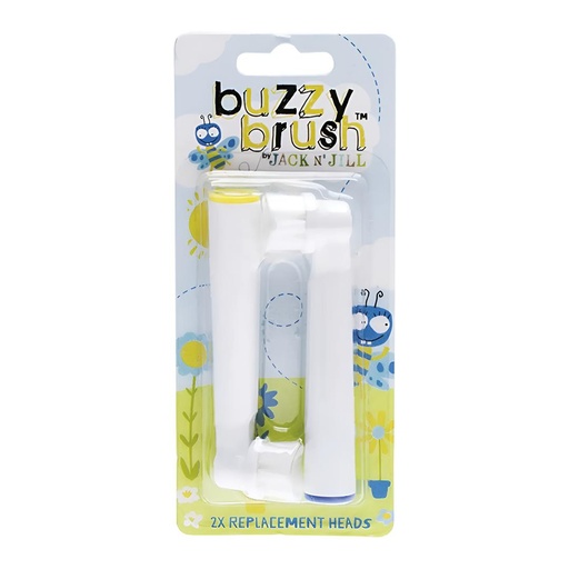 JACK N' JILL | Buzzy Brush Replacement Heads for Electric Toothbrush, pack of 2 pcs